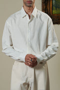 ECRU ABSTRACT JACQUARD SHIRT