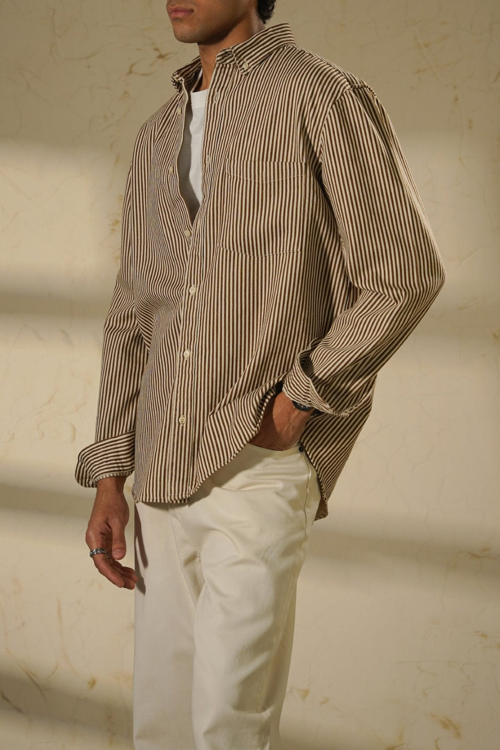 BROWN HEAVY COTTON SHIRT