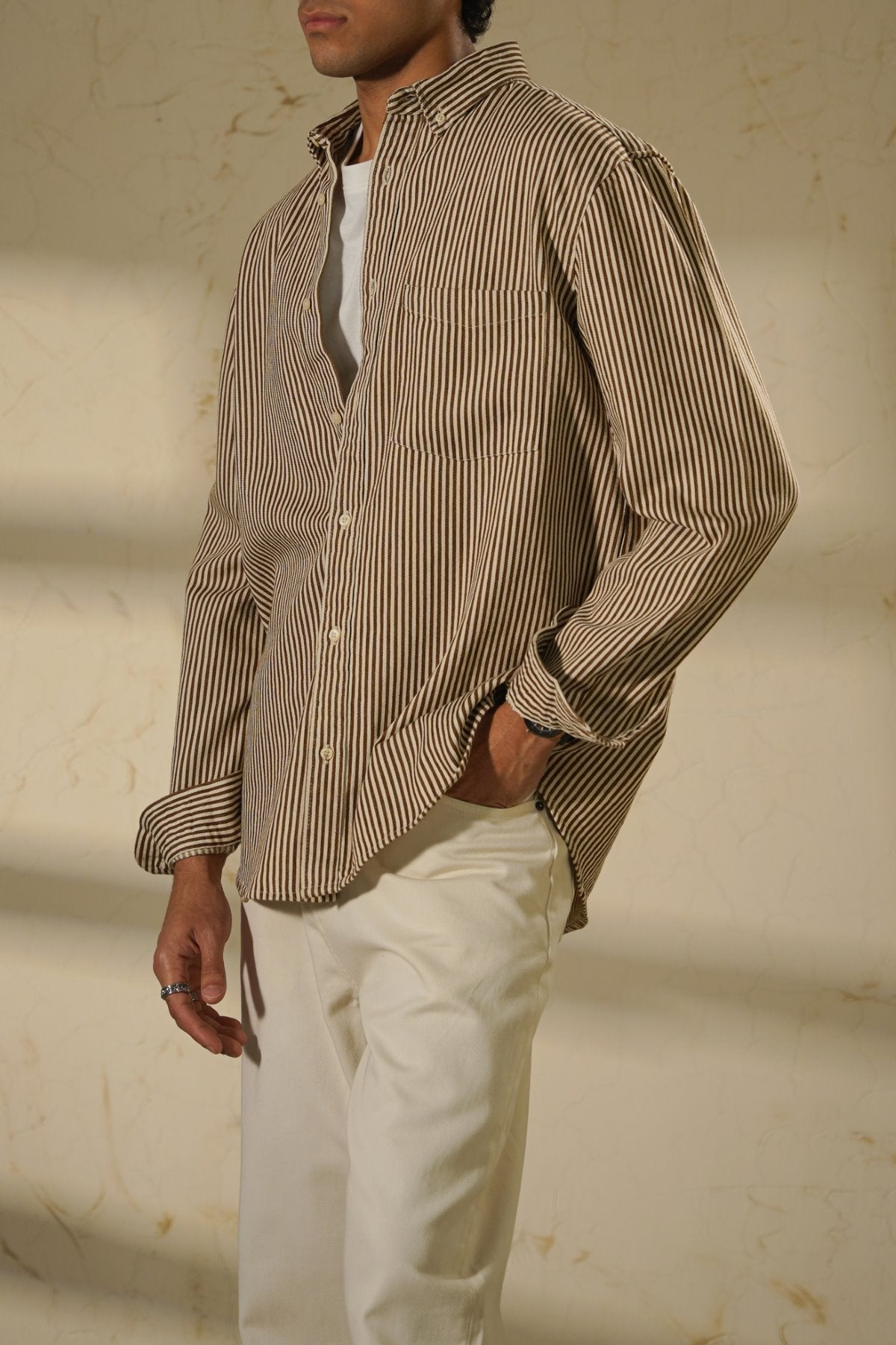 BROWN HEAVY COTTON SHIRT