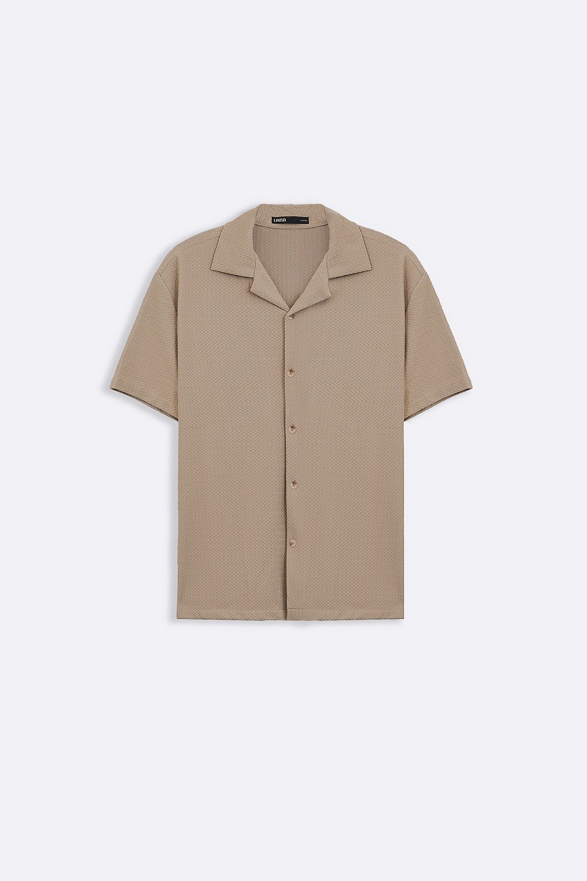 BEIGE SUMMER KNIT BUTTON DOWN