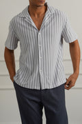 BLUE RELAXED STRIPED SAFARI