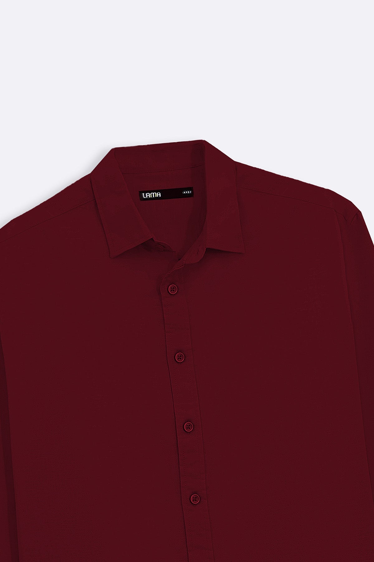 BURGUNDY LINEN BLEND BUTTON DOWN SHIRT