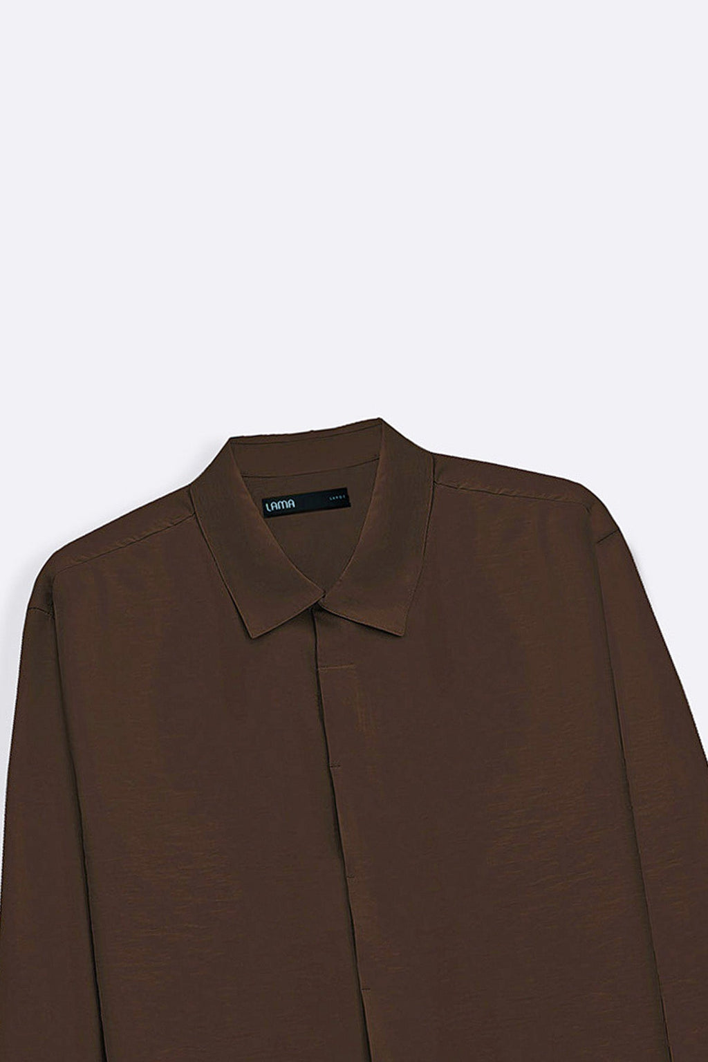 COFFEE STONEWASH FLOWY SHIRT