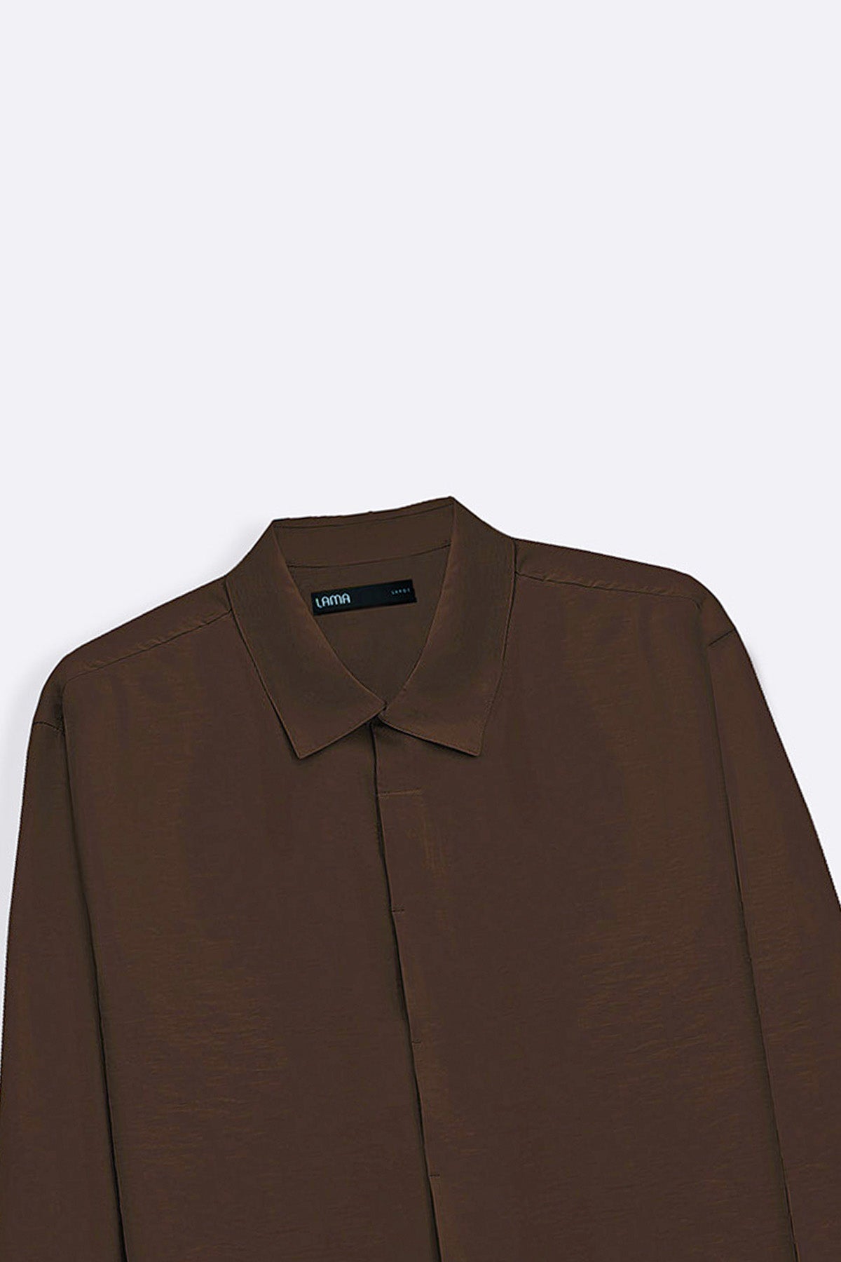COFFEE STONEWASH FLOWY SHIRT
