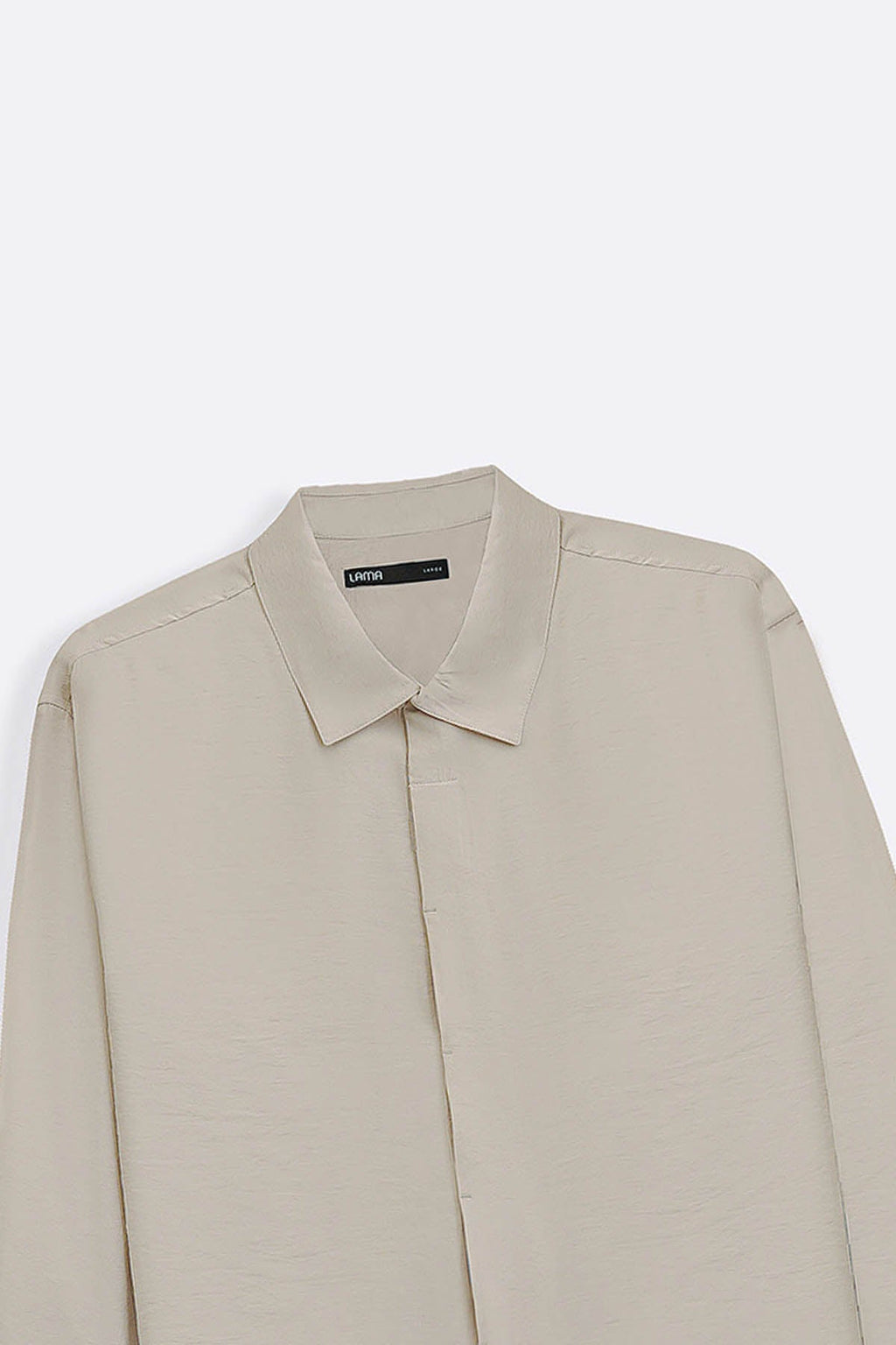 CREAM STONEWASH FLOWY SHIRT