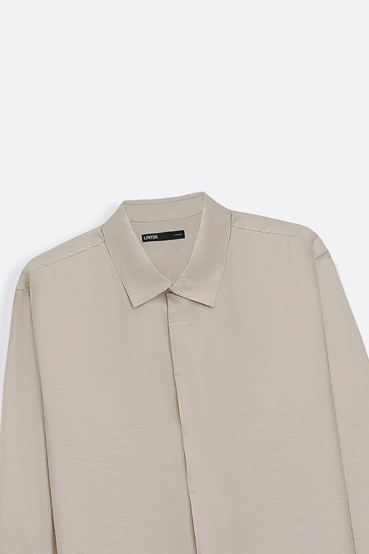 CREAM STONEWASH FLOWY SHIRT