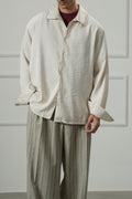 CREAM STONEWASH FLOWY SHIRT