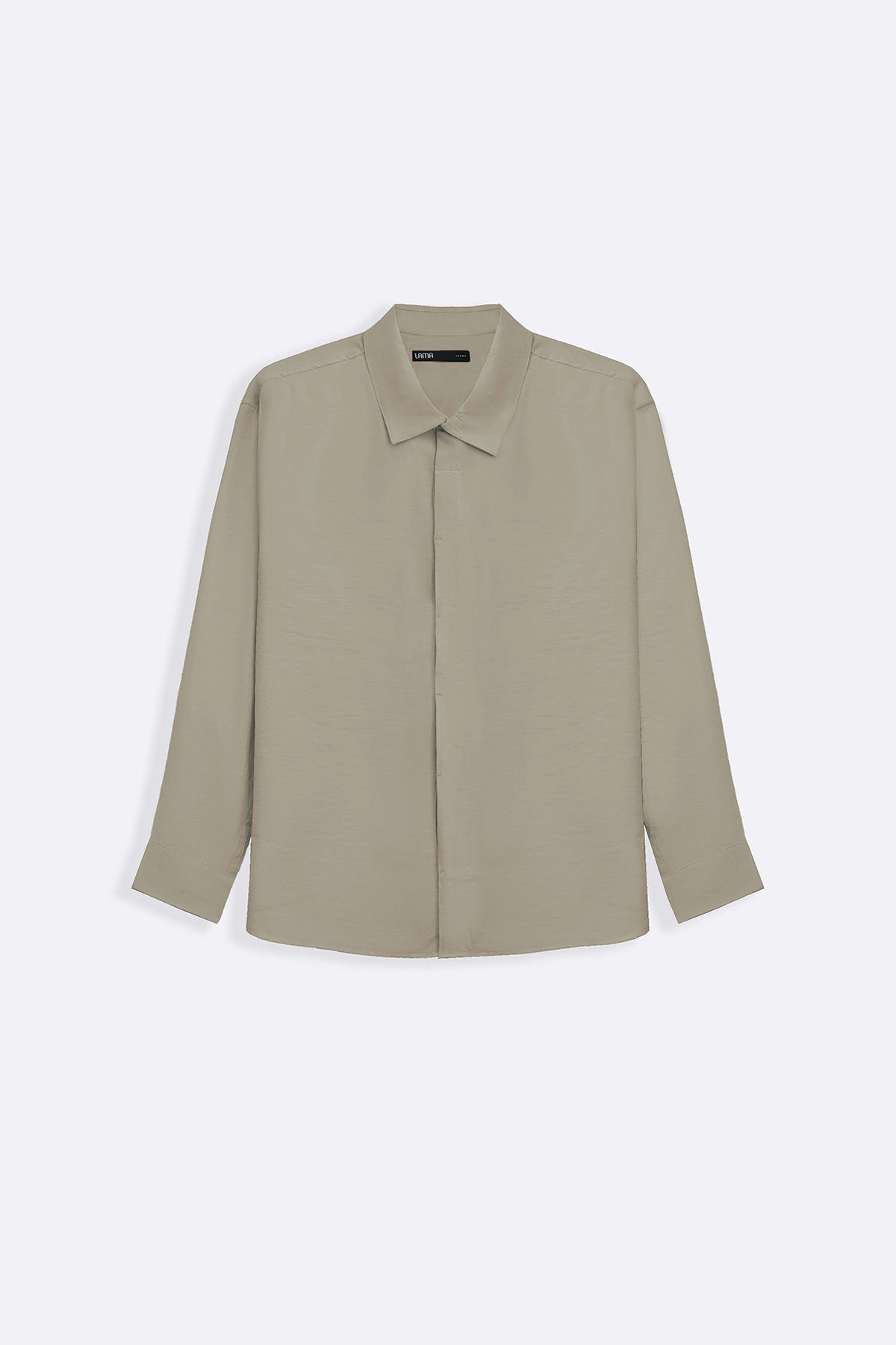 TAUPE STONEWASH FLOWY SHIRT