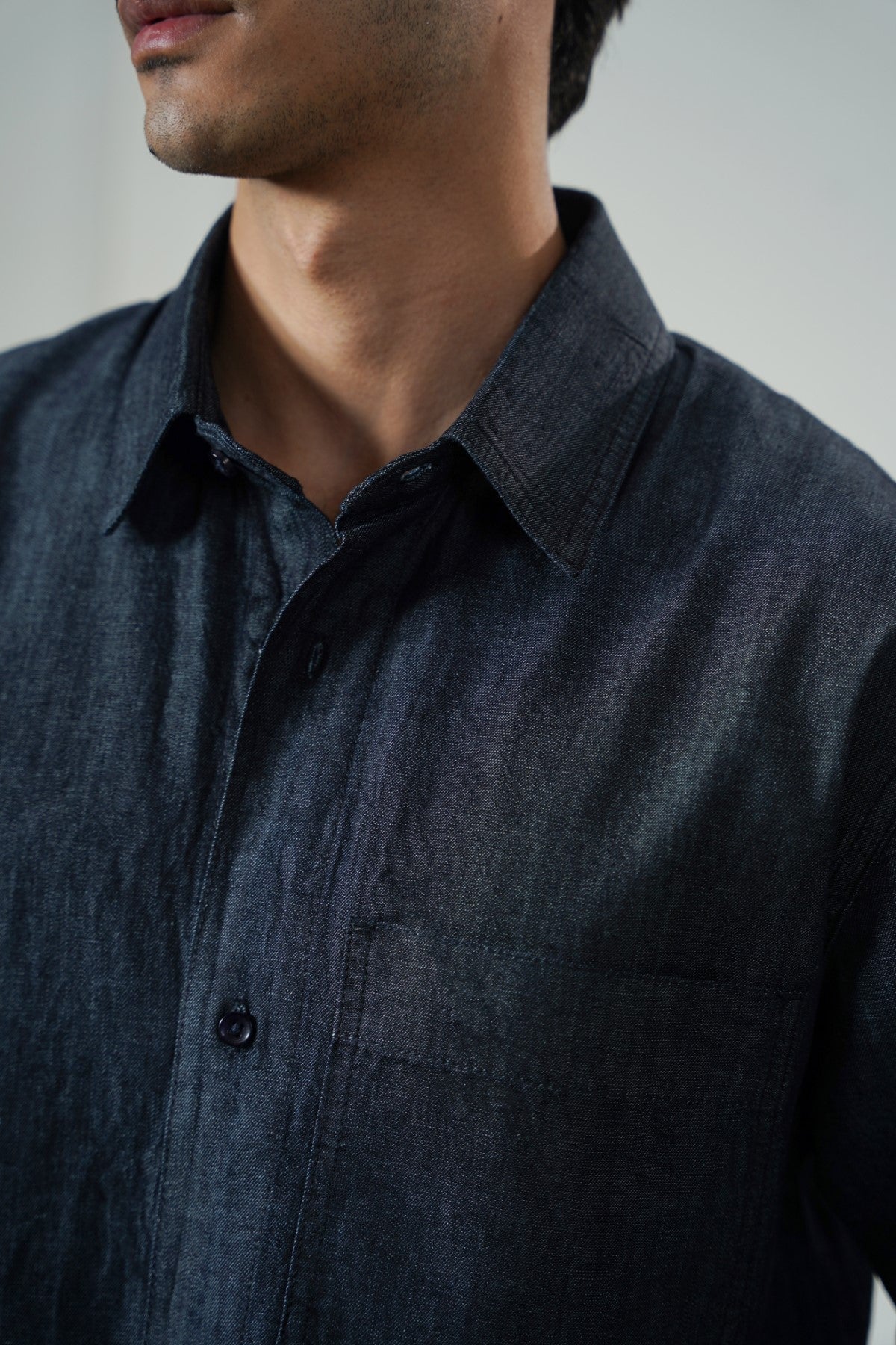 DARK BLUE DARK DENIM SHIRT