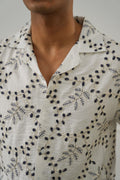 OFF WHITE PREMIIUM EMBROIDERED SHIRT