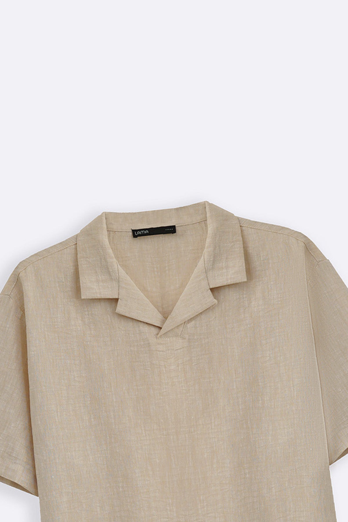 BEIGE RESORT COLLARED SHIRT
