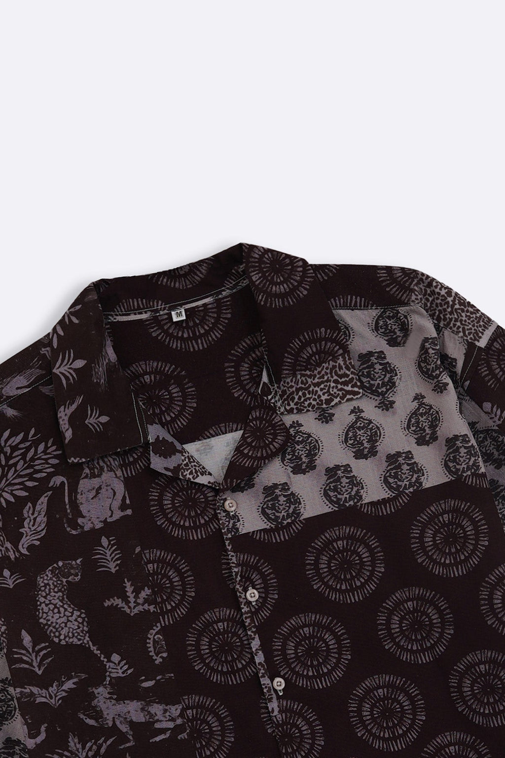BROWN BATIK PRINT SHIRT