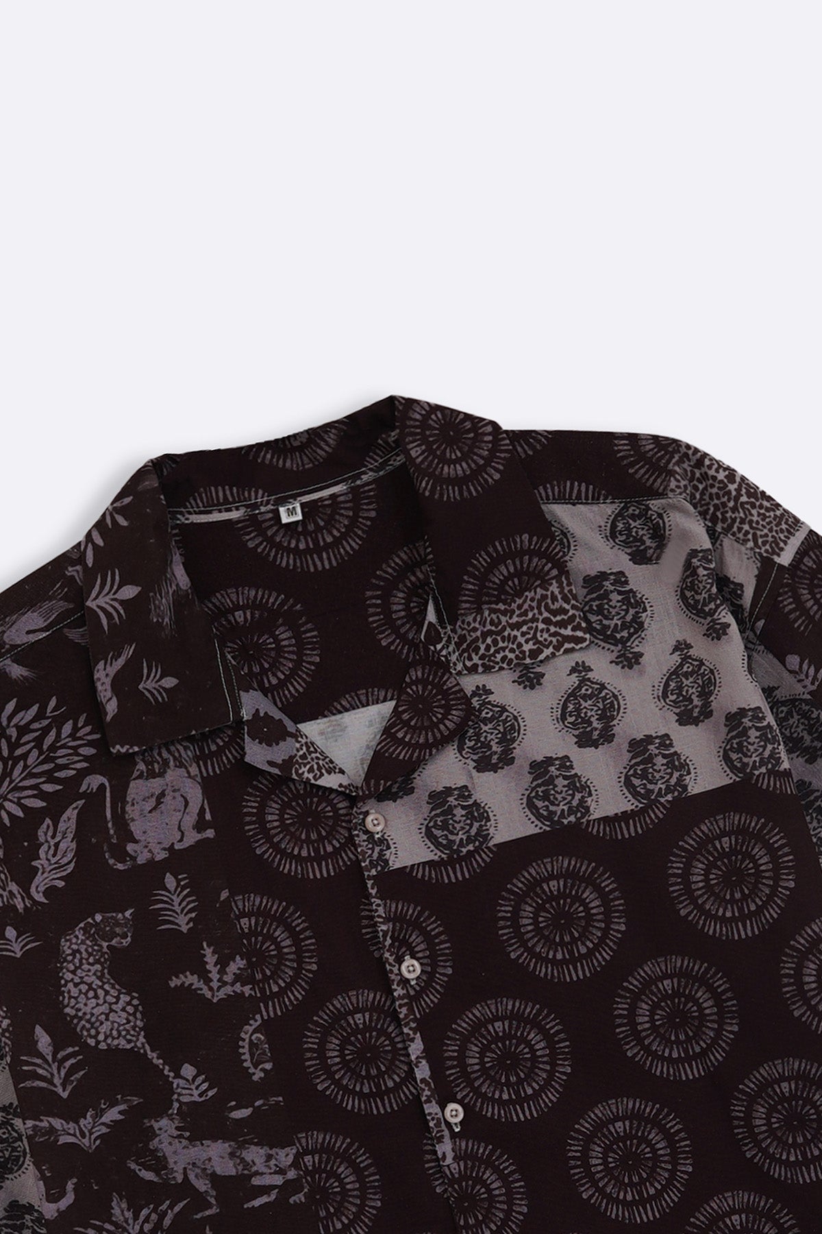 BROWN BATIK PRINT SHIRT