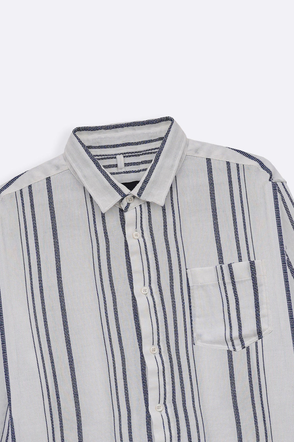 WHITE STRIPED DOBBY SHIRT