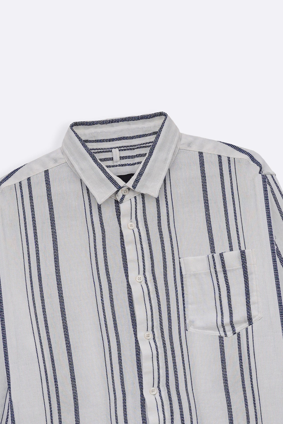 WHITE STRIPED DOBBY SHIRT