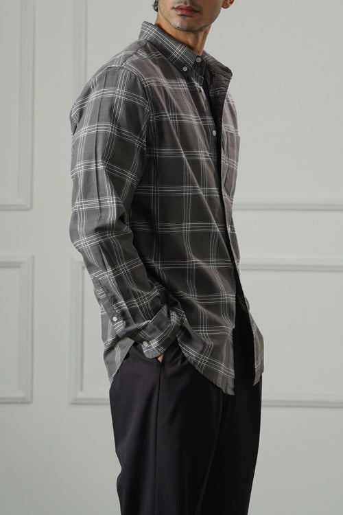 BROWN BOY-NEXT-DOOR COTTON SHIRT
