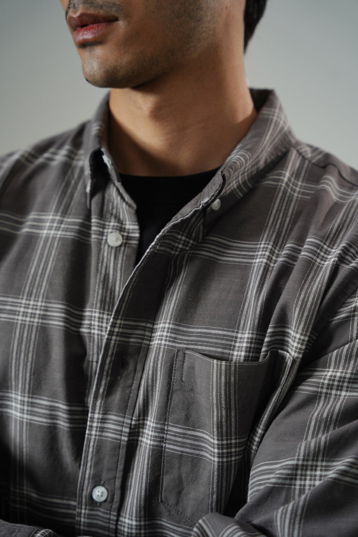 BROWN BOY-NEXT-DOOR COTTON SHIRT
