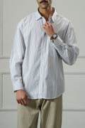 WHITE COTTON STRIPED SHIRT