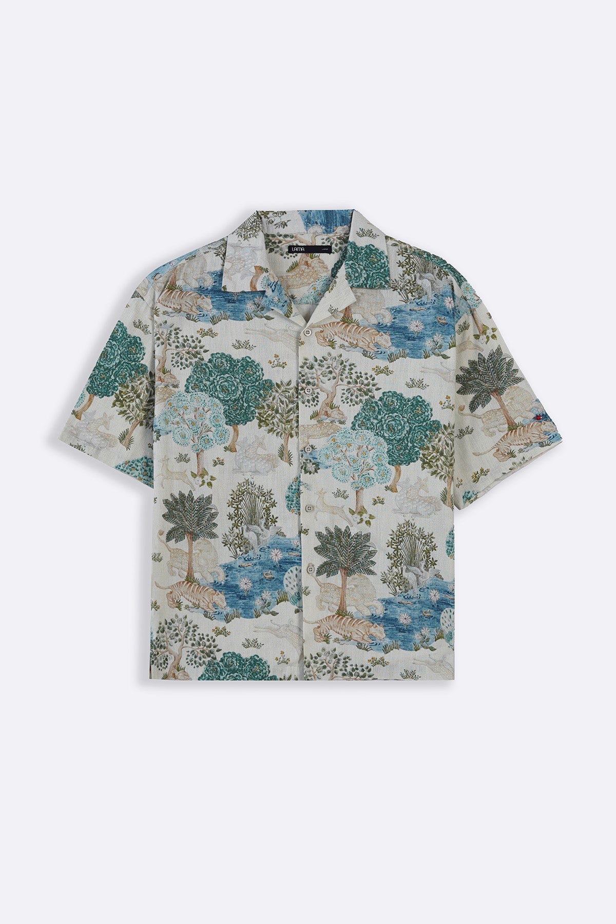 ECRU SLUB PRINTED SHIRT