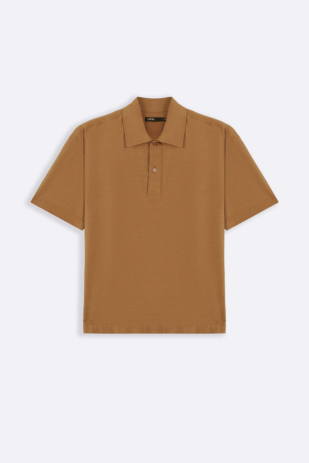 OCHRE BROWN QUARTER PLACKET SHIRT