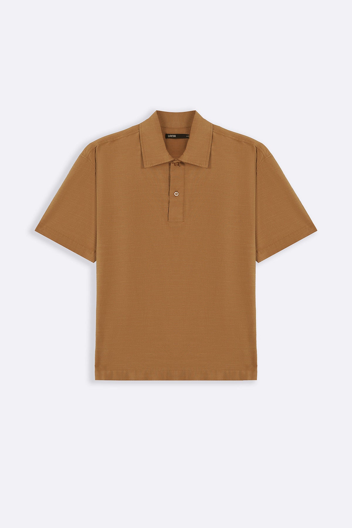 OCHRE BROWN QUARTER PLACKET SHIRT