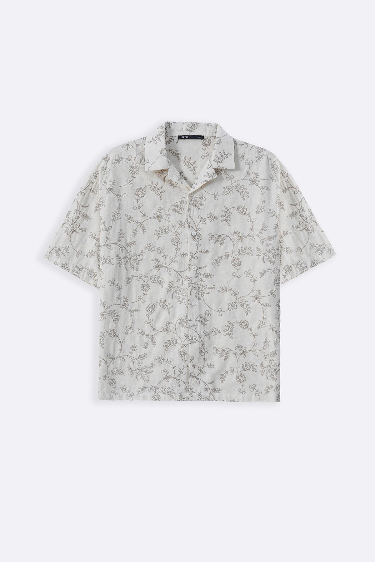 ECRU FLORAL EMBROIDERED SHIRT