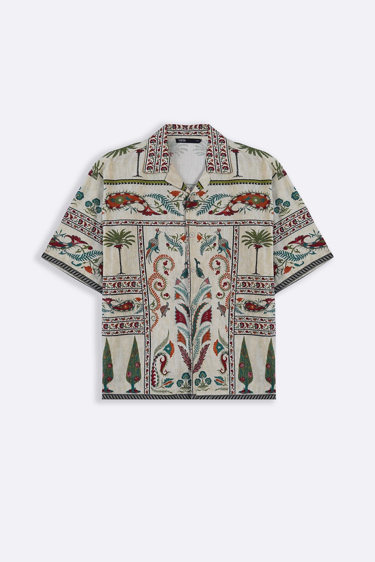 ECRU SLUB PRINTED SHIRT