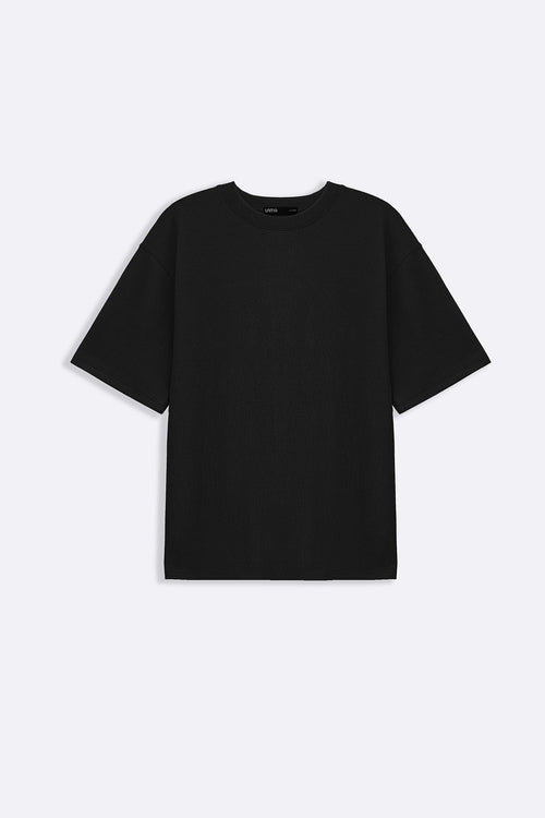 BLACK CLASSIC TEXTURED TEE
