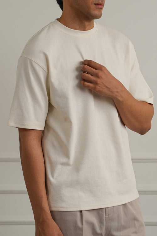 OFF WHITE CLASSIC TEXTURED TEE