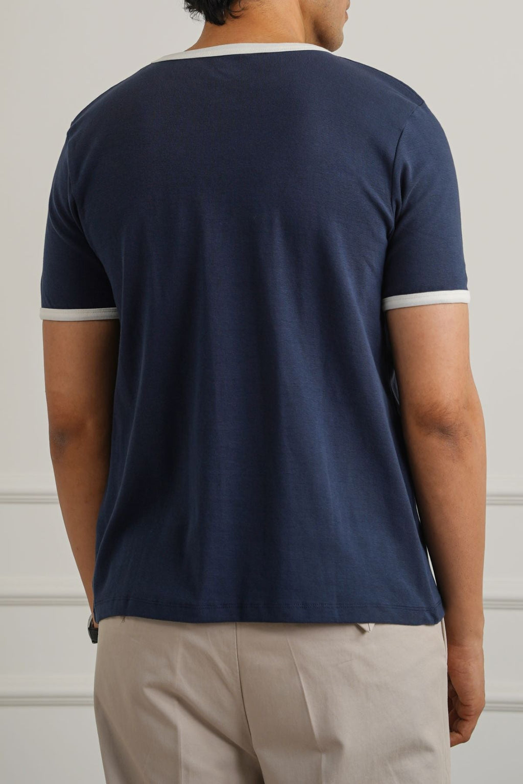 NAVY CONTRAST TEE