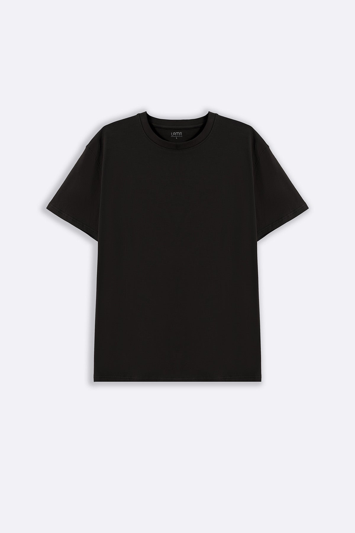 BLACK ESSENTIAL CREW NECK TEE