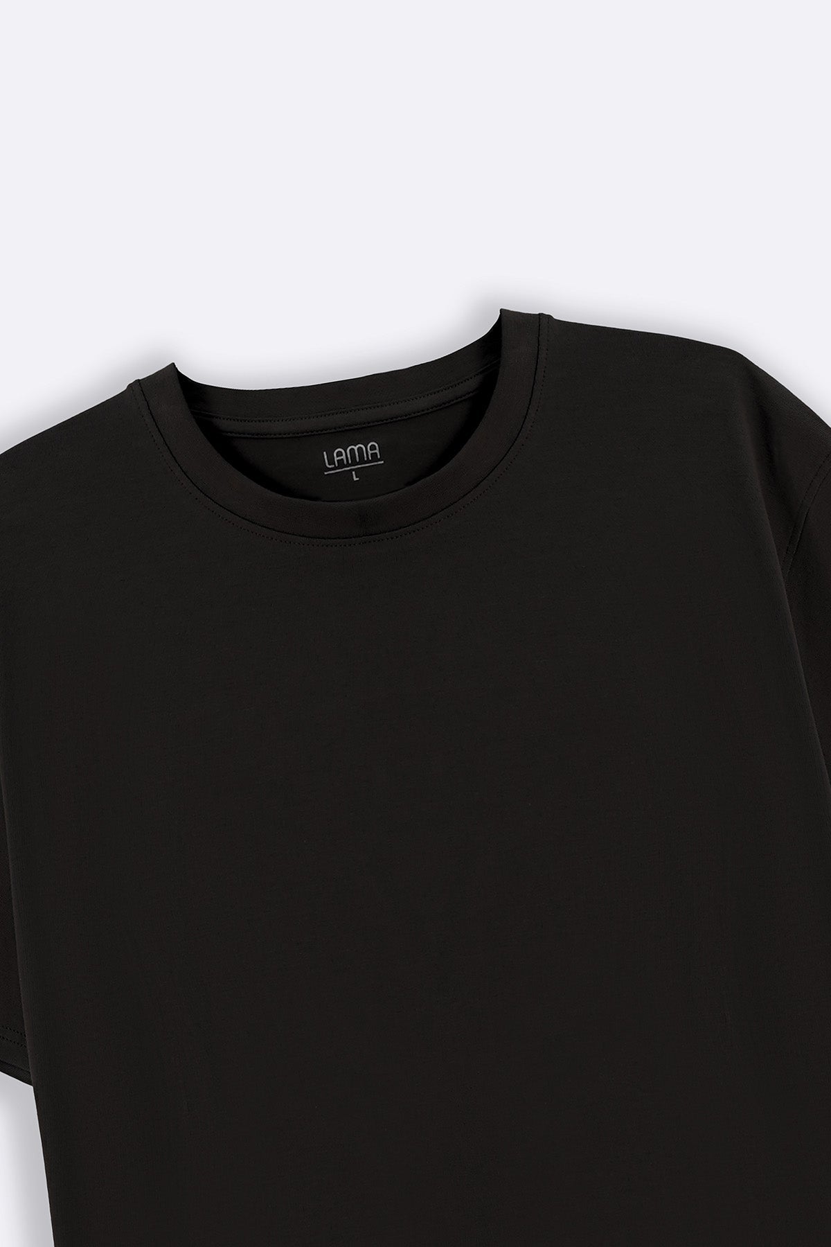 BLACK ESSENTIAL CREW NECK TEE