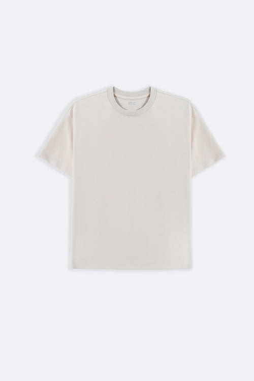 IVORY BASIC RIBBED TEE