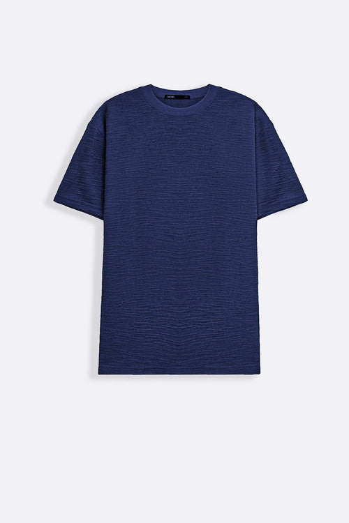 NAVY BUCKLE TEE
