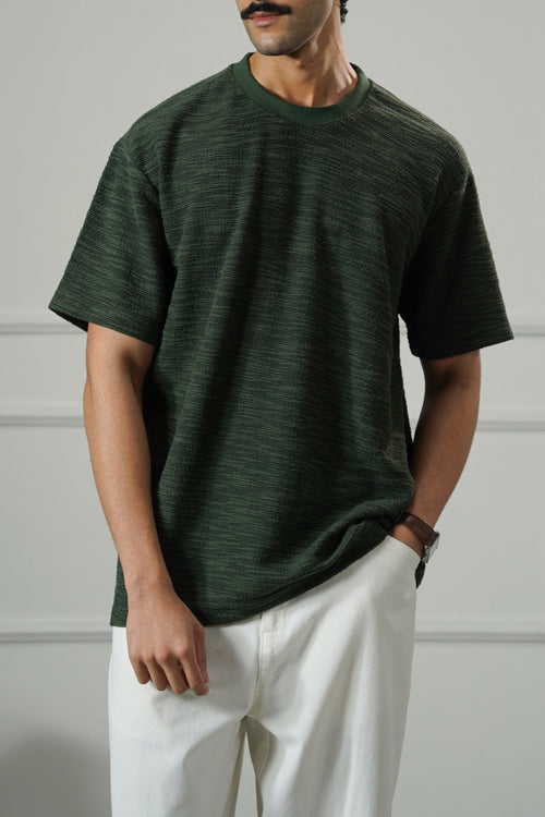 OLIVE BUCKLE TEE