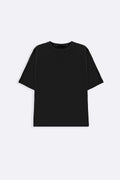 BLACK OVERSIZED COTTON TEE