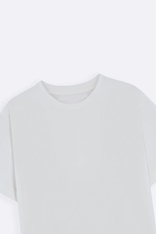 WHITE BASIC SOLID TEE