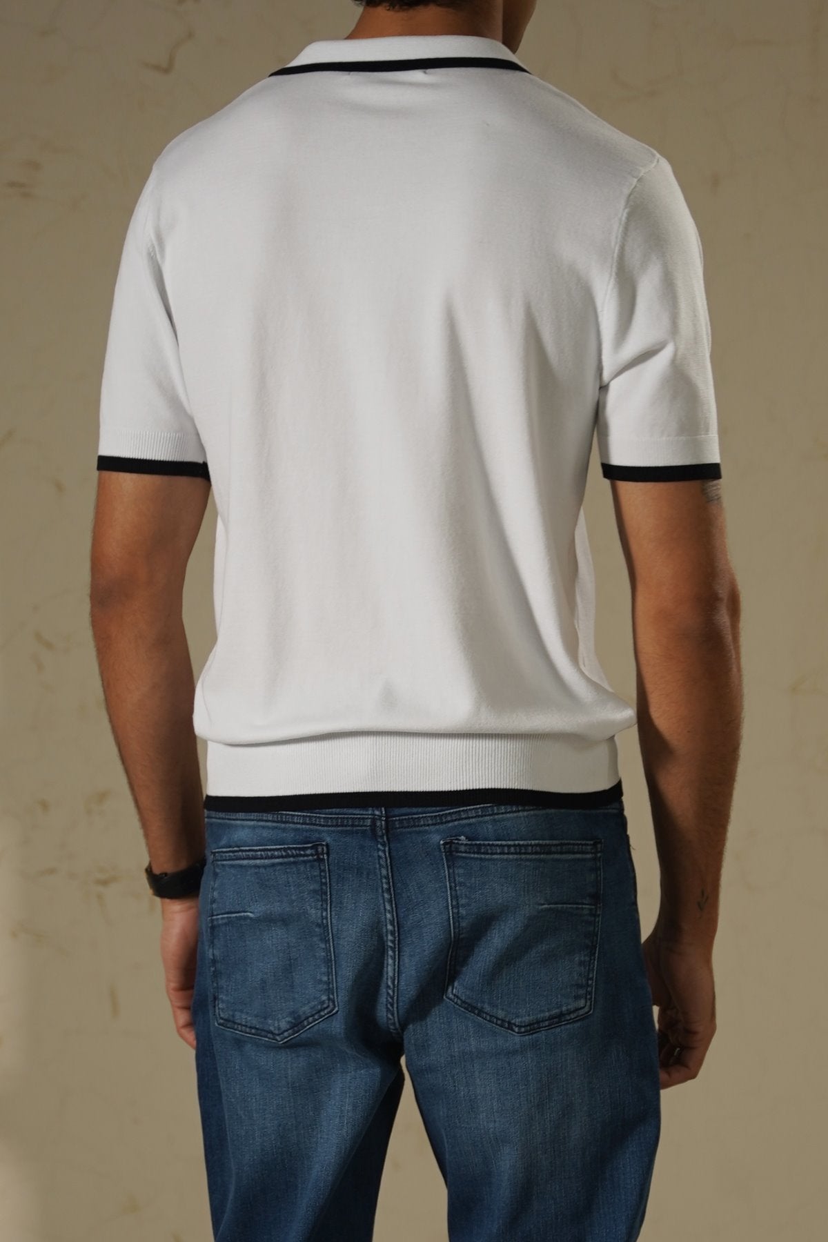 OFF WHITE EASY KNIT POLO
