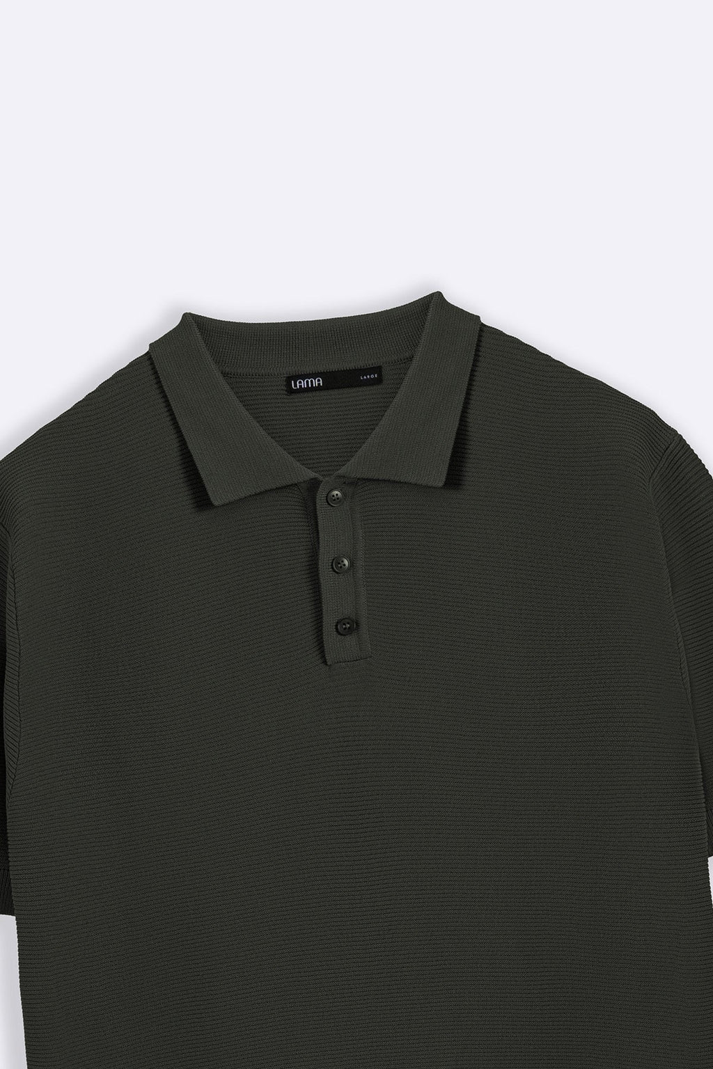 DARK GREEN TEXTURED POLO