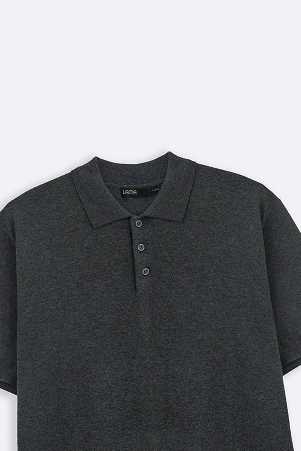 CHARCOAL MELANGE EFFECT POLO