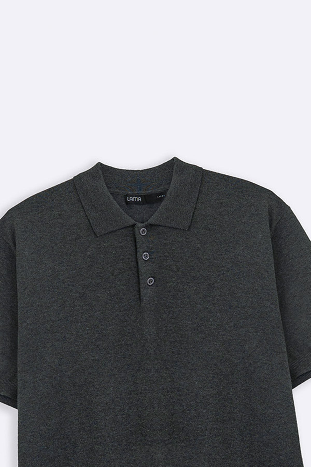 CHARCOAL MELANGE EFFECT POLO