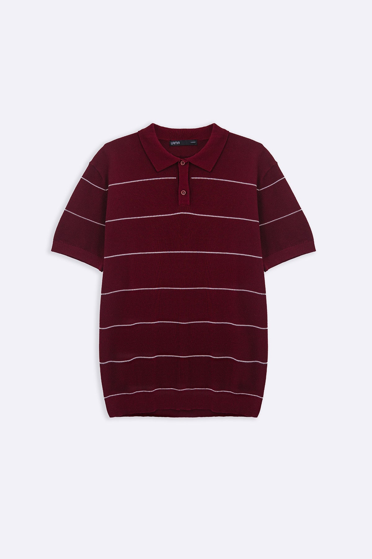 MAROON STRIPED POLO
