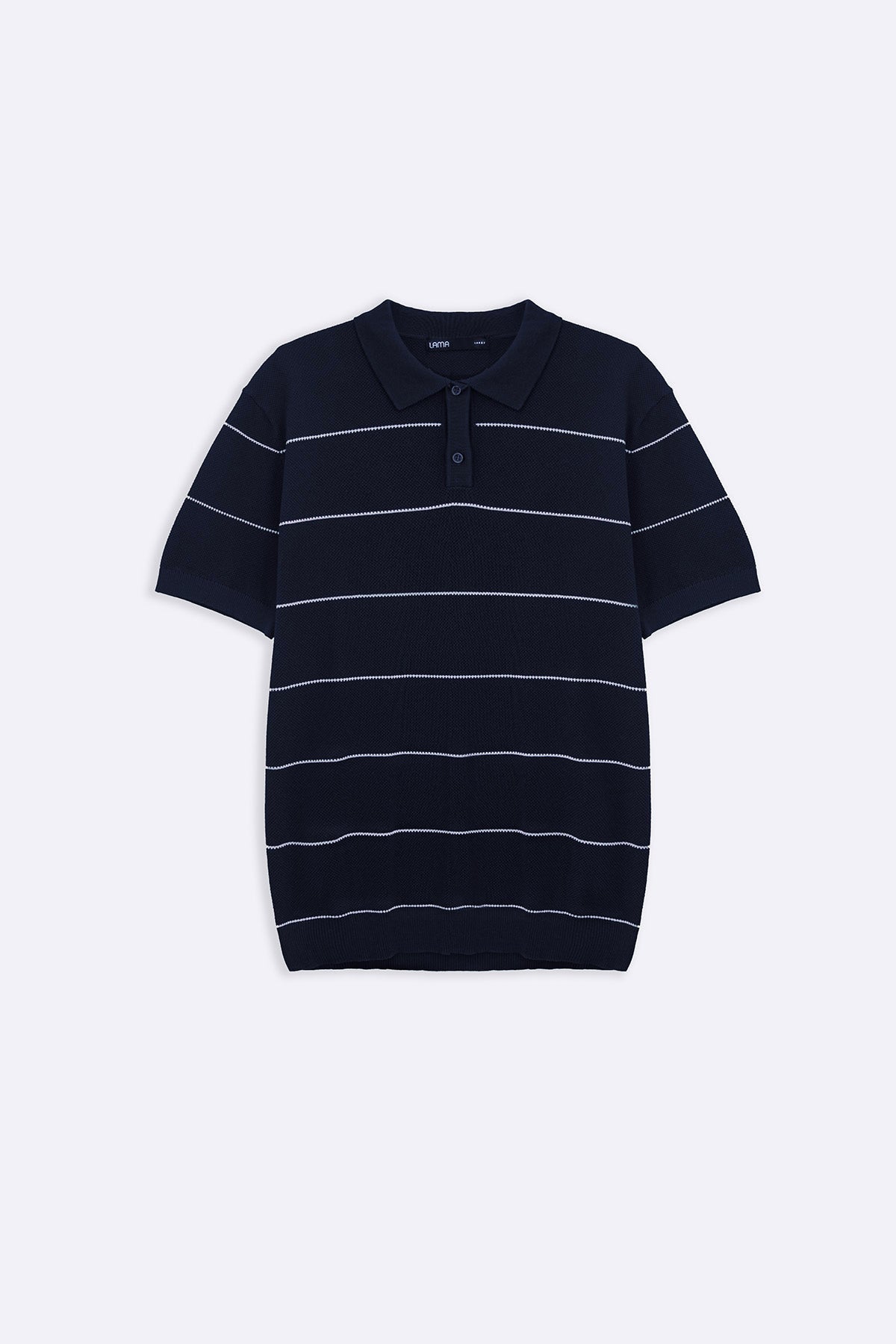NAVY STRIPED POLO