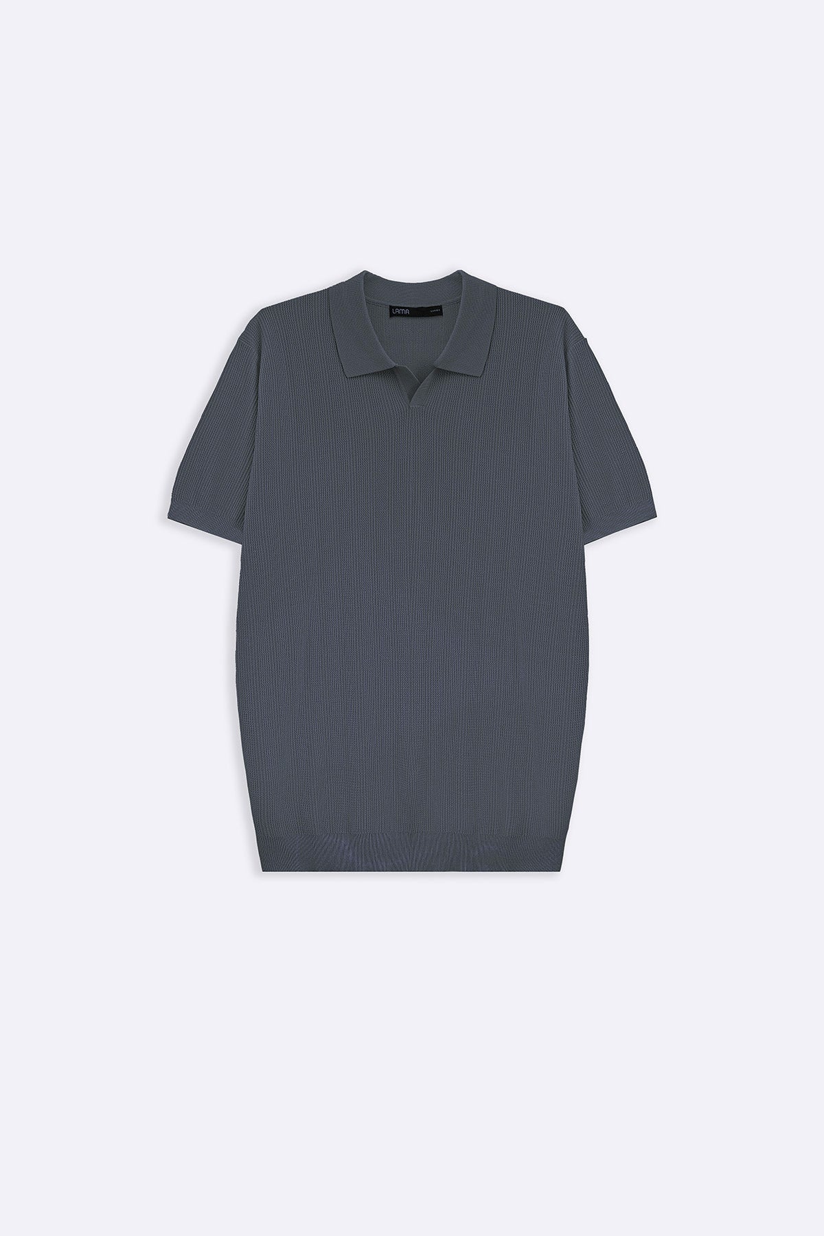 CHARCOAL LUXE KNIT POLO