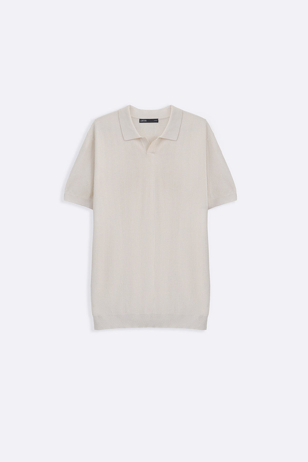 CREAM LUXE KNIT POLO