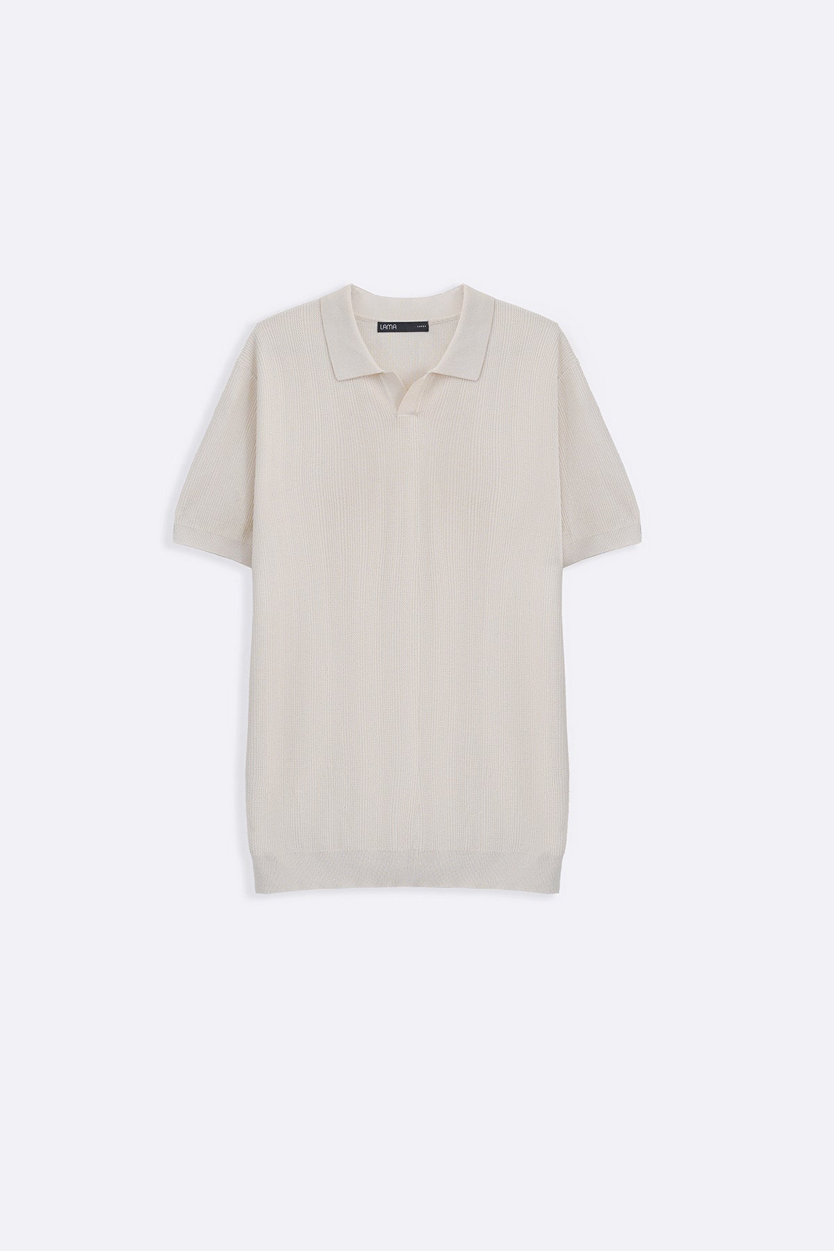 CREAM LUXE KNIT POLO