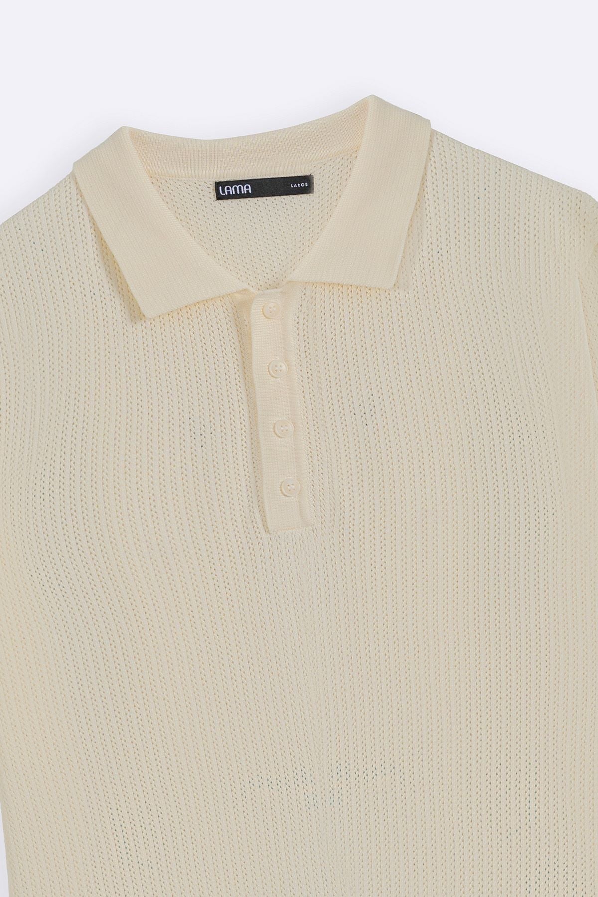 OFF WHITE TEXTURED POLO