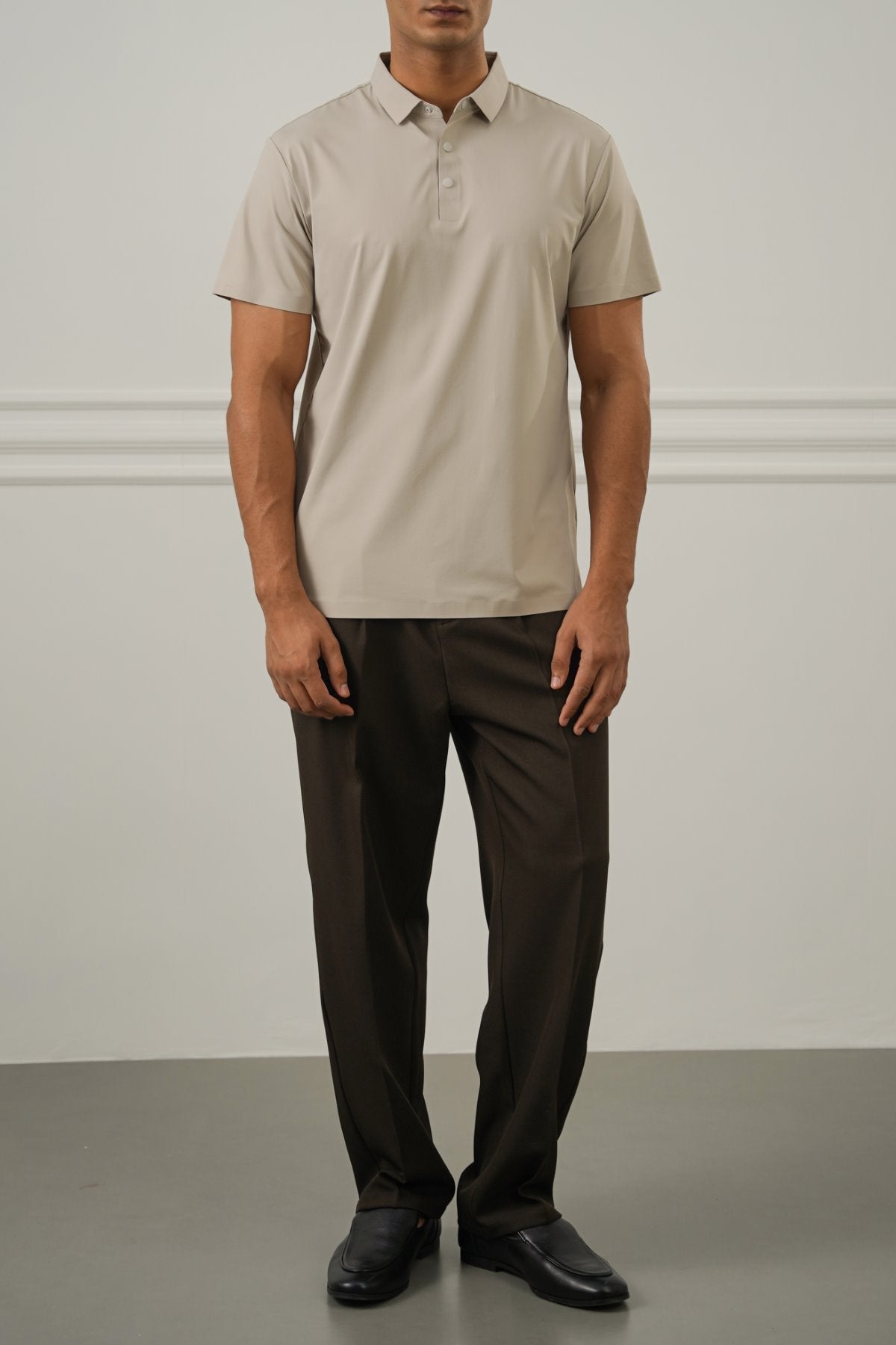 BEIGE SEAMLESS POLO
