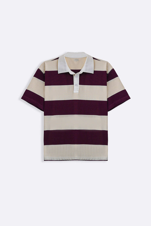 MAROON CLASSIC RUGBY POLO