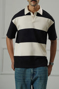 BLACK SOFT RUGBY POLO